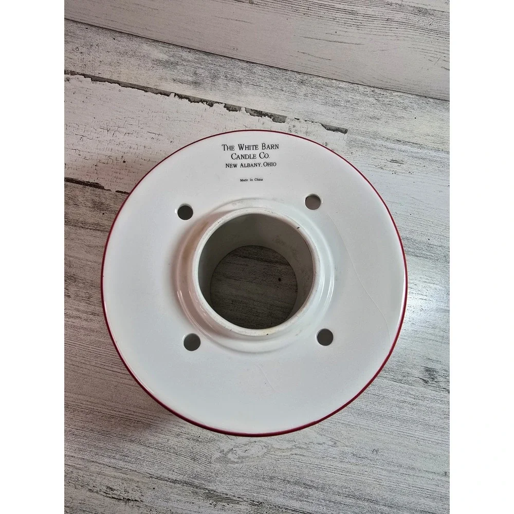 White‎ Barn Candle Co Christmas Ceramic Jar Candle Topper Shade Presents Mouse